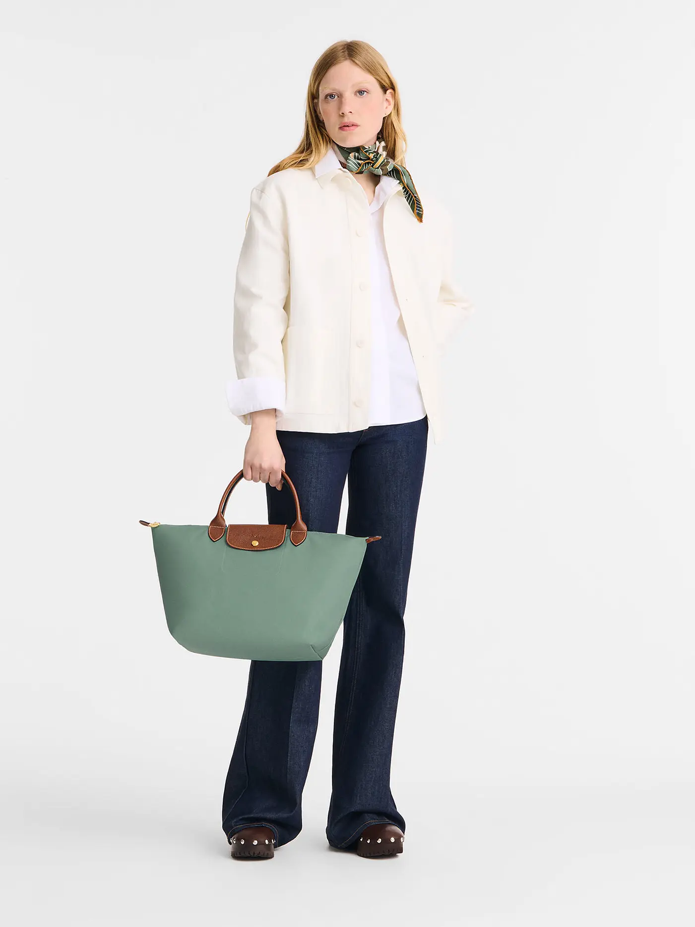 LONGCHAMP | Le Pliage Original Handtasche Medium, Paper | grün